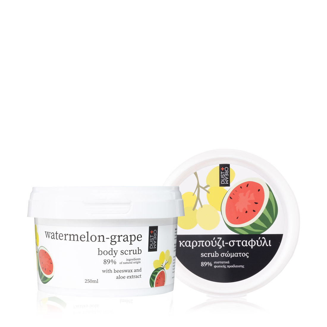 SCRUB ΣΩΜΑΤΟΣ ΜΕ ΑΡΩΜΑ ΚΑΡΠΟΥΖΙ & ΣΤΑΦΥΛΙ 250ML Dust + Cream