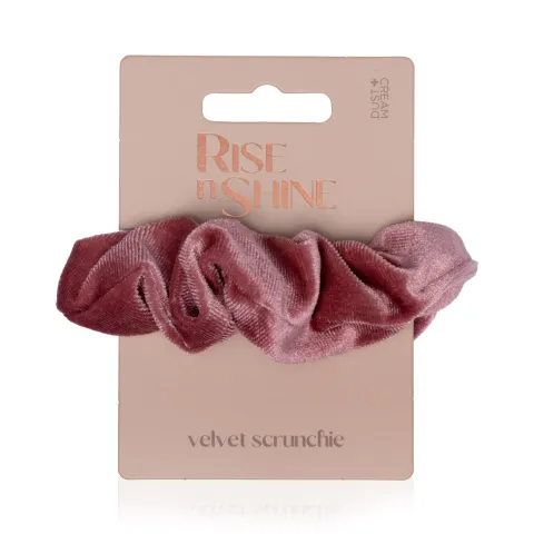 3070-00051_SCRUNCHIE ΒΕΛΟΥΔΙΝΟ DEEP VIOLET DUST+CREAM